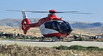 Beypazarı'nda rahatsızlanan hasta hava ambulansıyla hastaneye sevk edildi