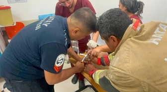 Hatay'da Kadının Parmağı Blenderden İtfaiye Ekiplerince Kurtarıldı