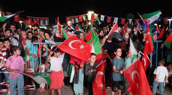 Filistin Konvoyu Şanlıurfa'da Miting Düzenledi