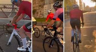 Görevden alınan eski vali Çiçekli İstanbul'da ortaya çıktı, Galata'da pedal çevirdi