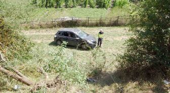 Küre'de şarampole uçan otomobilde 4 yaralı