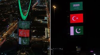 Türkiye, Suudi Arabistan ve Pakistan anlaştı! Simge yapılar üç ülkenin renklerine büründü
