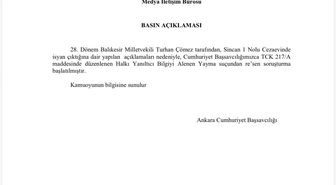 İYİ Parti Balıkesir Milletvekili Çömez hakkında soruşturma başlatıldı