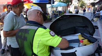 Edirne'de yaya alanına motosiklet girişine ceza