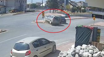 Karaman'da Ters Yön Kazası Kamerada