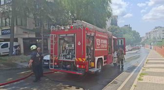 Maltepe'de Elektrikli Araç Alev Aldı