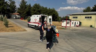 Beyin kanaması geçiren kadın ambulans helikopterle hastaneye ulaştırıldı