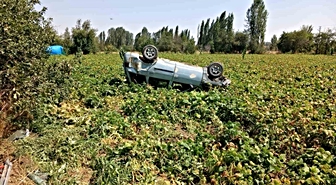 Şuhut'ta Otomobil Devrildi: 1 Yaralı