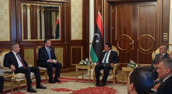 Dışişleri Bakanı Fidan, Libya'da Başkanlık Konseyi Başkanı Menfi ile Görüştü