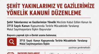 Yaralı gazilere başvuru tarihi: 1 Eylül 2026