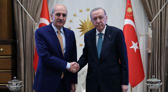 Erdoğan, TBMM Başkanı Kurtulmuş'u kabul etti