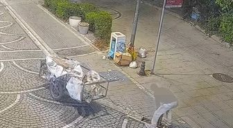 Lüleburgaz'da Yağmur Suyu Mazgallarını Çalan Şüpheli Kamerada