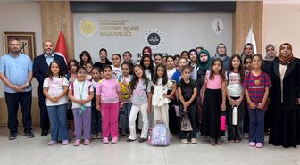Kütahya'da Yaz Kuran Kursu Öğrencilerinden Müftü Açık'a Ziyaret