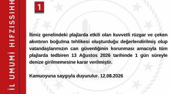 Bartın'da 1 Gün Denize Giriş Yasağı