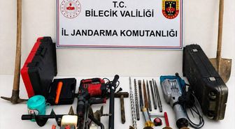 Söğüt'te kaçak kazı operasyonu: 5 gözaltı