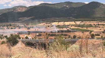 Burdur’da 20 dönümlük otluk alanda yangın