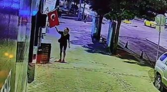 Türk Bayrağını Yakan Kadın Gözaltına Alındı