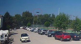 F-16'nın Düşme Anı Güvenlik Kamerasında