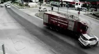 Amasya'da itfaiye aracı otomobile çarptı: 1 yaralı