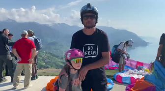 Artvin'de Yamaç Paraşütü Hedef Yarışması Başladı