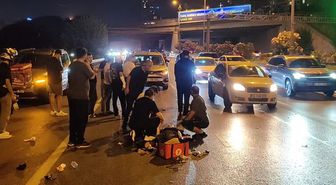 TEM'de Motosiklet Kazası: 2 Yaralı