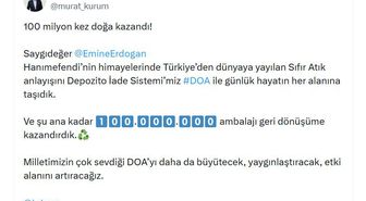 DOA Sistemi 100 Milyon Ambalajı Geri Dönüşüme Kazandırdı