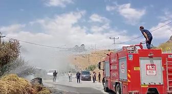 Hakkari’de saman balyaları alevlere teslim oldu