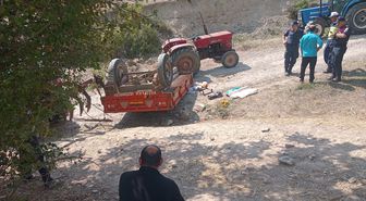 Vezirköprü'de traktör kazası: 1 ölü, 7 yaralı