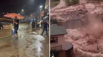 Giresun’u fırtına ve sağanak vurdu: Dereler taştı, yollar göle döndü