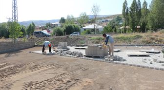 Karlıova'da Kilitli Parke Çalışmaları Başladı