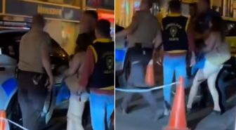 Şehrin göbeğinde çırılçıplak dolaştı, bir de polise direndi