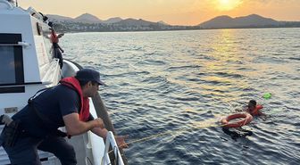 Bodrum'da Yüzerek Yunanistan'a Geçmeye Çalışan Göçmen Yakalandı