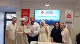 Bandırma'da ihtida ve nikah merasimi
