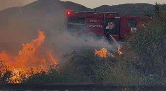 Bayındır'da Çevre Yolunda Yangın Panik Yarattı