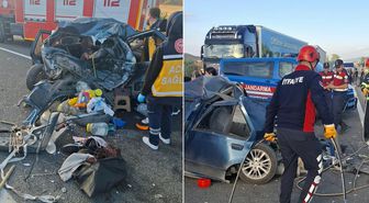 Hurdaya dönen araçta anne ve 7 yaşındaki oğlu hayatını kaybetti