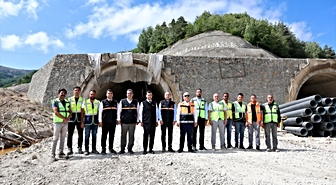 Sivas Valisi Geminbeli Tüneli'nde İncelemelerde Bulundu