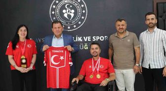 Milli Sporcu Öner Bozbıyık'tan Kayseri'ye Şampiyonluk Ziyareti
