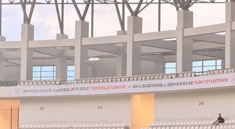 Amed-Erzurumspor Maçında 'Terörsüz Türkiye' Pankartı