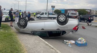 Erzincan'da Takla Atan Otomobilde 2 Yaralı