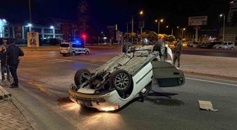 Kayseri'de Korkutan Kaza: Otomobil Takla Attı, Yaralanan Olmadı