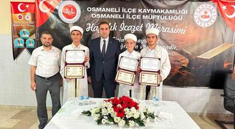 Osmaneli'nde Hafızlık İcazet Töreni