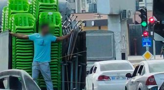 Adıyaman'da Tehlikeli Yolculuk: Kasadaki Şahıs Görenleri Şaşkına Çevirdi