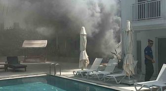 Bodrum'da Otel Müştemilatında Yangın