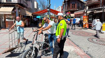 Edirne'de motosiklet denetimi: 9 sürücüye ceza