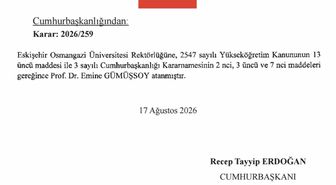 Prof. Dr. Emine Gümüşsoy ESOGÜ Rektörü Olarak Atandı