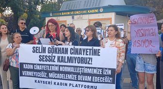 Kayseri'de Kadın Cinayeti Protesto Edildi