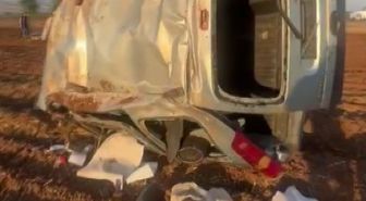 Araban'da Tarlaya Uçan Araçta 2 Yaralı