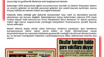 MEB'den 'vakıflara 1,1 milyar ödeme' iddiasına yalanlama
