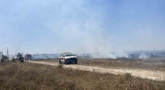 Tekirdağ'da yangın: Evlere sıçramadan söndürüldü