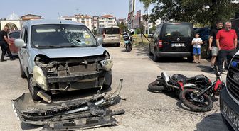Edirne'de Motosiklet Kazası: 1 Yaralı